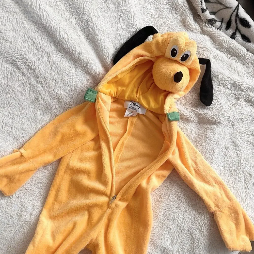 Disney Pluto Dog Infant Halloween Costume 6-9 Months With Slippers - Picture 4 of 5